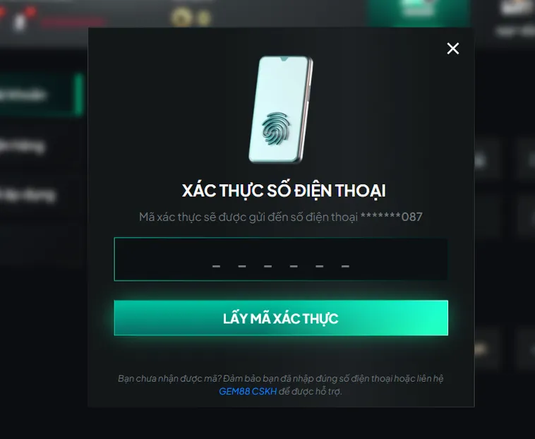 Xác Thực Số Điện Thoại Để Đảm Bảo An Toàn Cho Tài Khoản Gem88 Của Bạn
