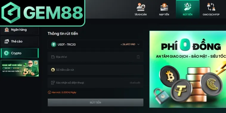 Rút Tiền Gem88 Hướng Dẫn Quy Trình Thanh Toán Siêu Tốc An Toàn