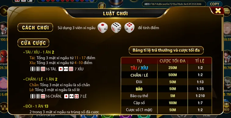Tài Xỉu Sảnh Rồng Tại Gem88 Siêu Phẩm Cá Cược Đỉnh Cao Cho Cược Thủ