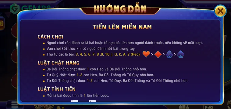 Tiến Lên Miền Nam Tại Gem88 Trải Nghiệm Đỉnh Cao Cho Mọi Cao Thủ