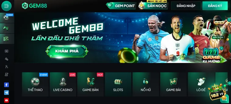Nhà Cái Gem88 - Trang Chủ Casino Online Xanh Chín & Uy Tín Nhất